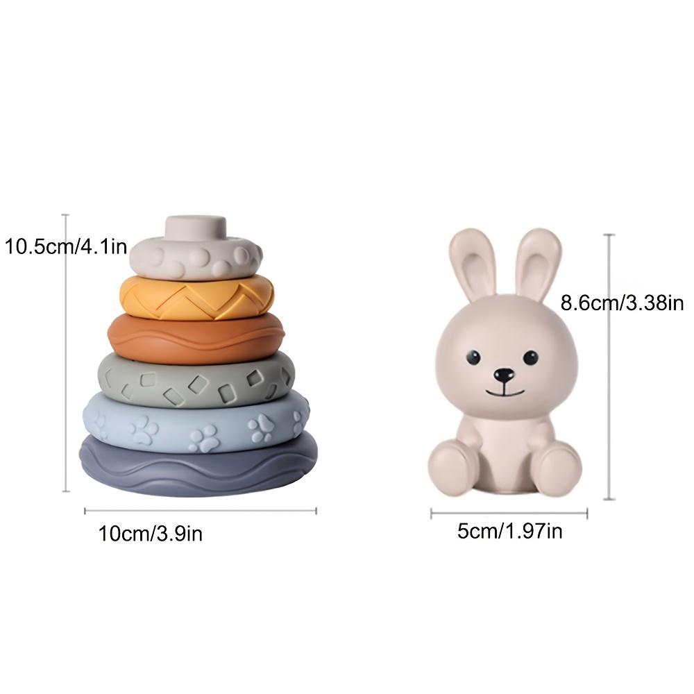 6pcs Soft Stacking Blocks for Youngsters Sensory Hand Grasping Ball Set, PVC Material, Animal Puzzle Toys for Early Development