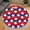 1pc Stars Flag Round Chair Mat Area Rug - Non-Slip, Floor Mat for Office, Bedroom, and Indoor Decor C1125658