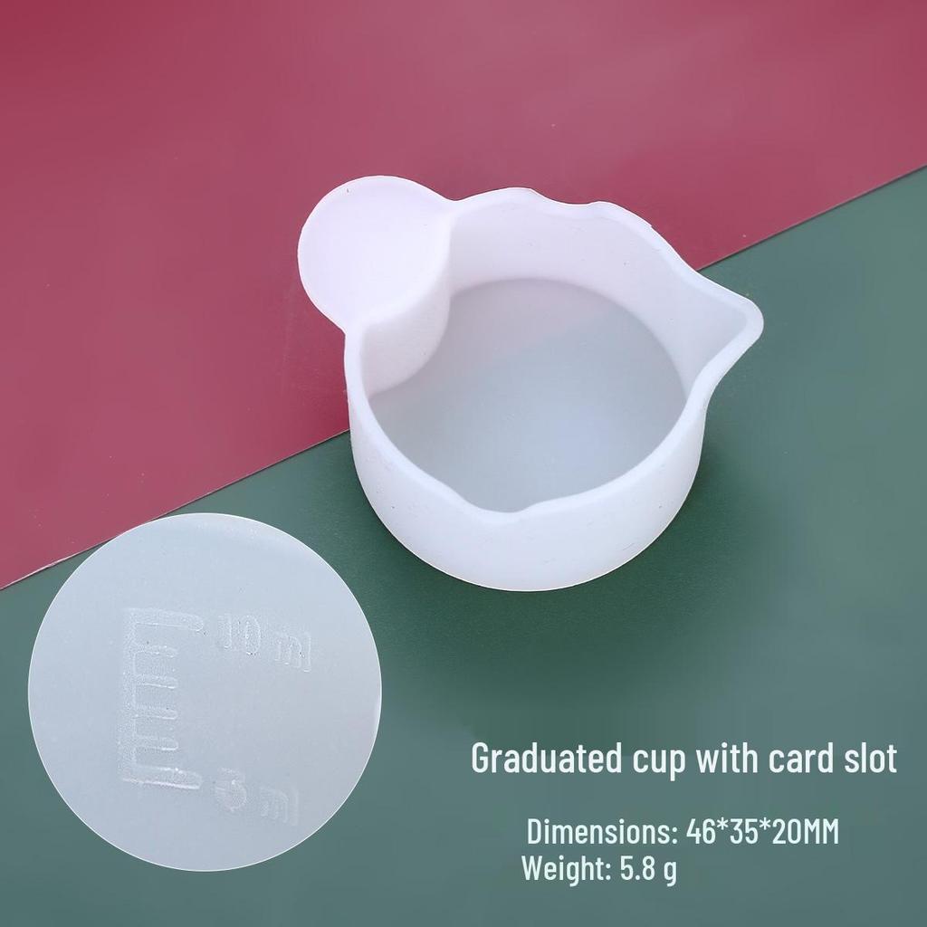 Multifunction Silicone Measuring & Mixing Cup with Epoxy Stirring Stick and Glue Dispensing Spoon for DIY Baking Tools