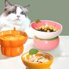 Hand Painted Anti Vomiting Cat Bowl High Foot Pet Food Bowl Ceramic Raised Cat Bowl  Pet Supplies