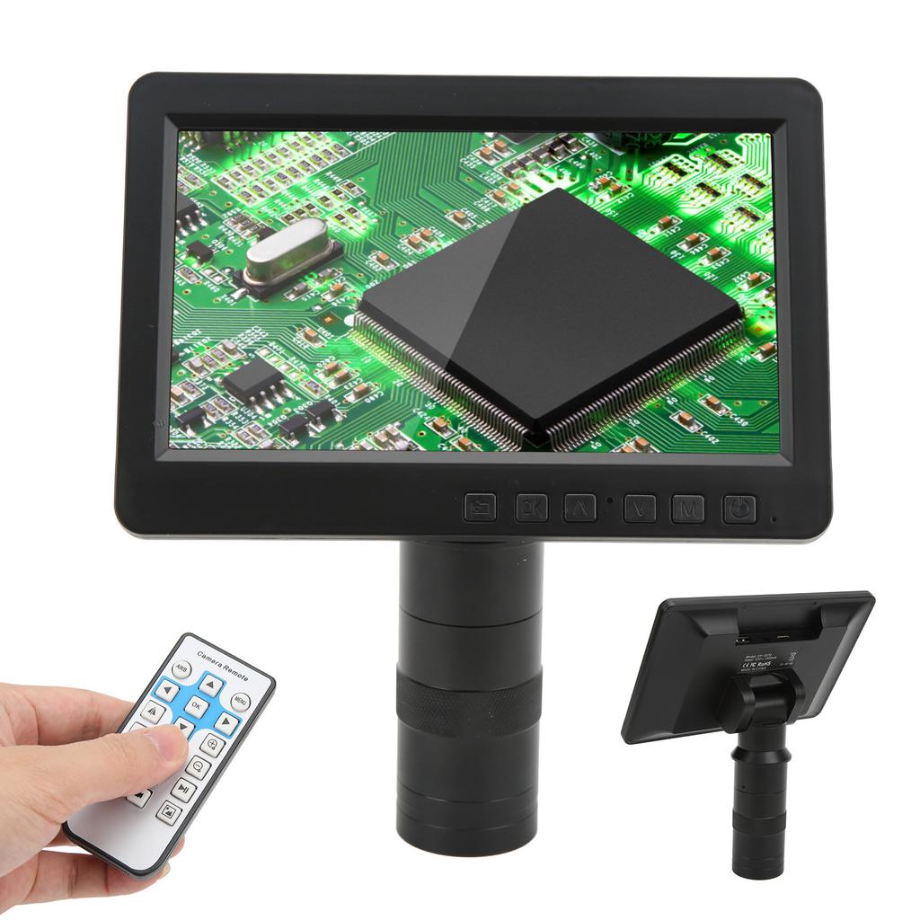 7in LCD HD Video Microscope with 150X C Bracket Camera Professional Maintenance Tool