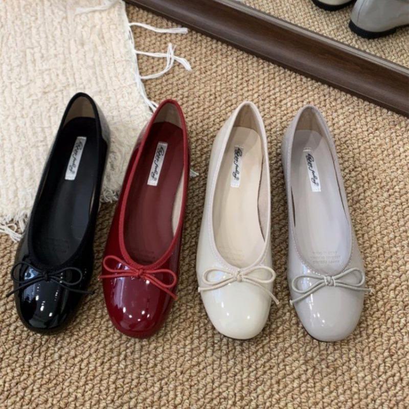 2025 Autumn Flat Heel Soft Ladies Dress Ballerina Shoes Women Flat Shoes Fashion Round Toe Shallow Slip On Ballet Shoes