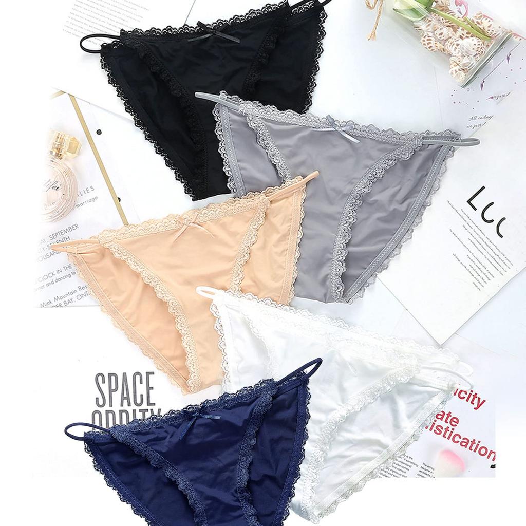 DIAFELIZ Women's 2-Piece Fundoshi Pants Set, Sexy Design, Beige, Size XL