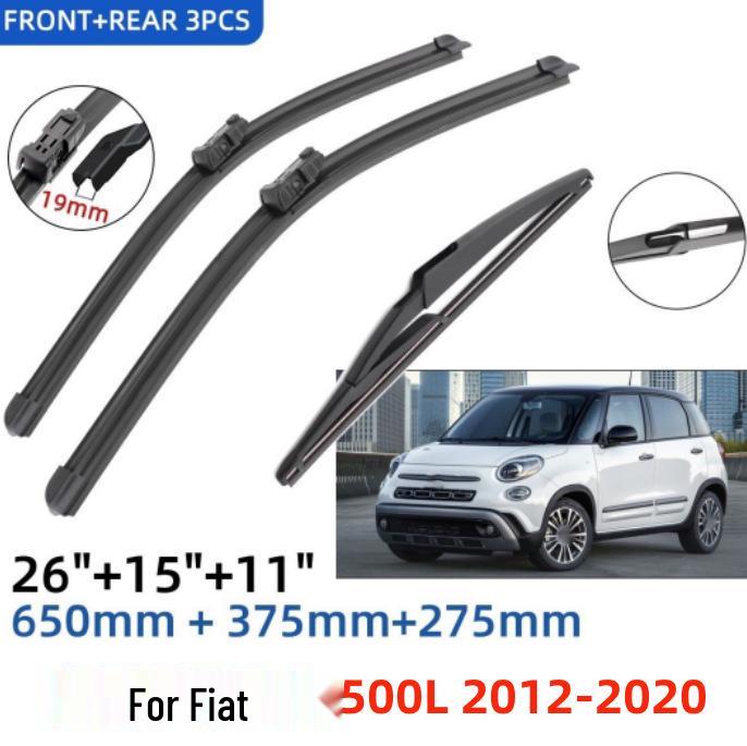 

Fiat 500L 2012-2020 Front & Rear Boneless Wiper Blades Rear wiper