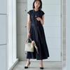 Korean-Style Temperament Pleated Dress - 2025 Short-Sleeved Edition