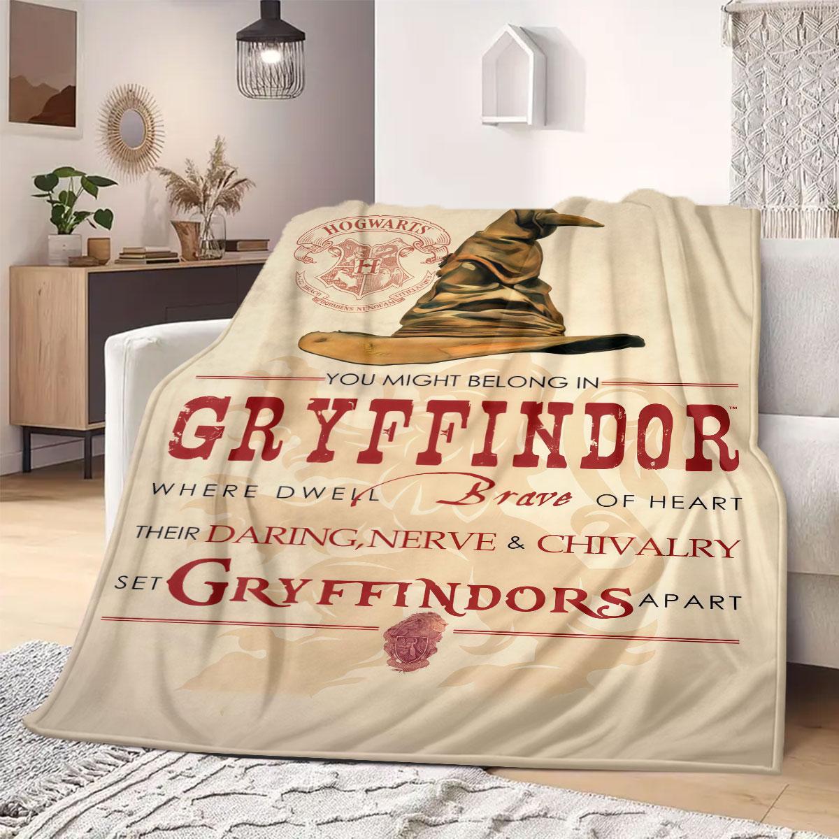

HarryPotter Flannel Blanket Print Cartoon for Travel Picnics Bedrooms Sofas Beds Chairs Home Decor Style 75x90cm