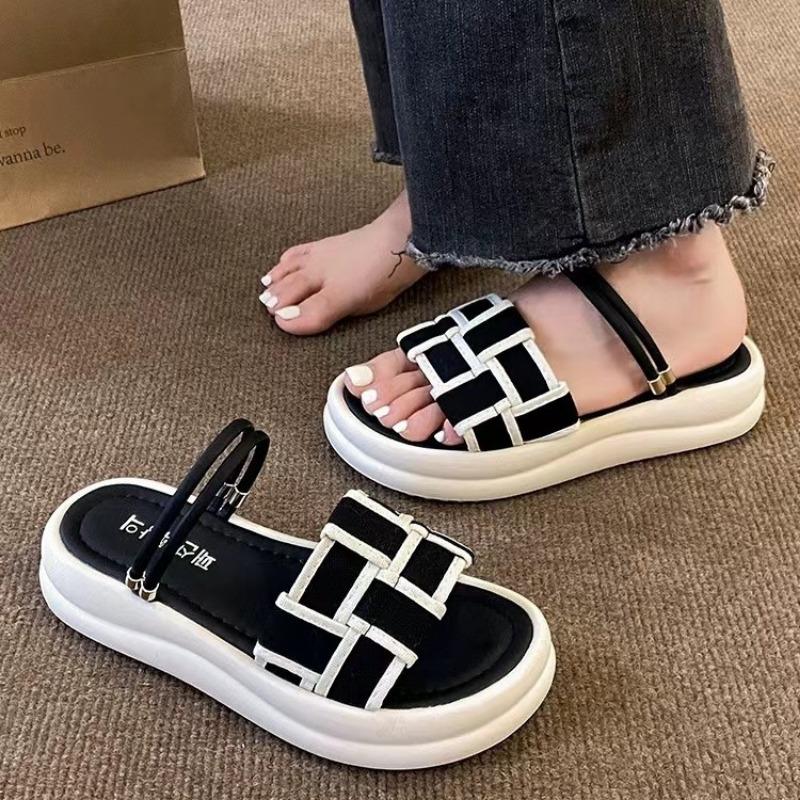 Thick-soled Sandals Summer Shoes Fairy-like Style Versatile Flip-flops