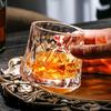 Pogrubiony Kryształowy Kieliszek do Whisky Obrotowy Nieprzewracający się Szklanka do Szkockiej Bourbona Koktajli Barowe Domowe Szklanka do Napojów Zimnych