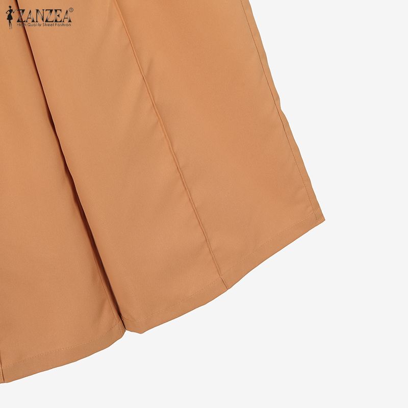 ZANZEA Women Casual Long Sleeve Blouse and Pants Two Piece Suit Sets