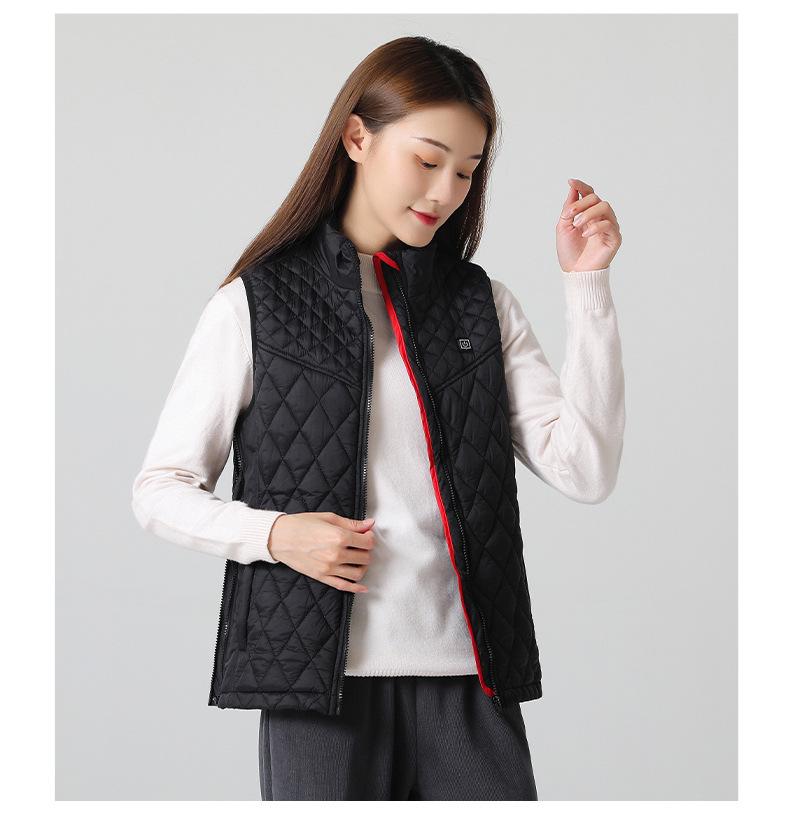 USB-Charged Smart Heating Vest with Adjustable Size for Men & Women - Dual Control, Nine-Zone Winter Warmth