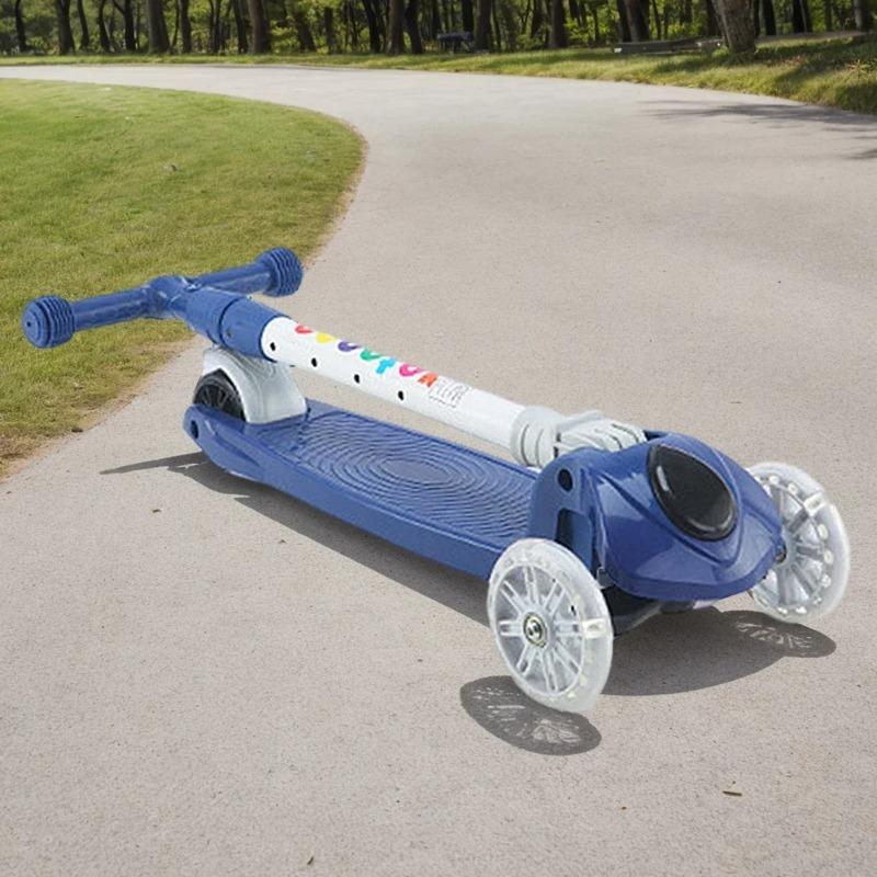 Children'S Scooter 3 In 1 Baby Scooter Can Slide Stand And Flash 3 Wheels Foldable Micro Scooter Boys And Girls 2-6 Years Old