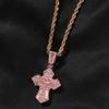 Hot Sale Trendy Hip Hop Cross Pendant Zircon Inlaid Necklace Personalized Fashion Accessory for Men