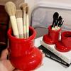 NEW Red Boots Christmas Decor Pen Holder Multi-Functional Desk Organizer Makeup Brush Holder Desktop Office Art Supplies Storage