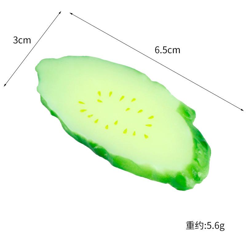 10PCS Simulation Cucumber Slices Fake Vegetable Fruit Artificial Vegetable Model Lifelike Vegetable Decoration Simulation Prop (as the picture,10PC)