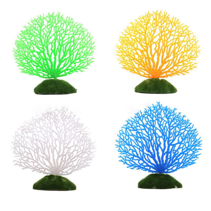 Luminous Fluorescent Coral Tree Aquarium Decoration белый