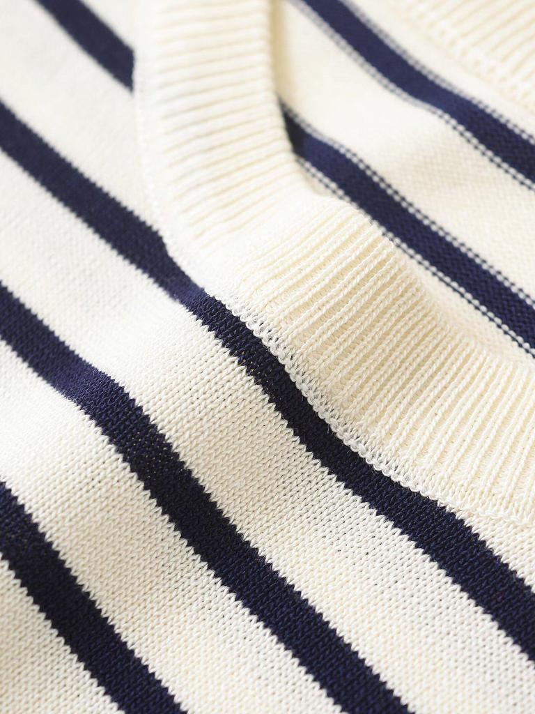 Spring 2025 Women's Striped Knit Sweater - European & American Style