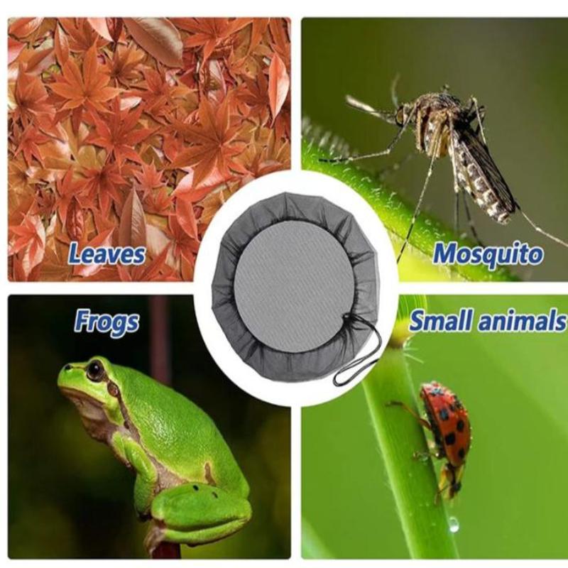 2/4 Stück Langlebige Netzabdeckung 2-in-1 für Regen - Netz mit Kordelzug, um Blätter und Ablagerungen aus der Regenwassersammlung fernzuhalten Tan