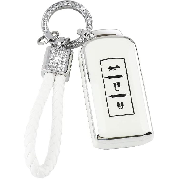 PIFOOG Key Fob Cover For Cadillac SRX CTS CT6 XTS XT5 XT6 XT4 ATS Accessories TPU 5 Button Keys Case Shell Protecor Glitter Car Keychain Girly Women