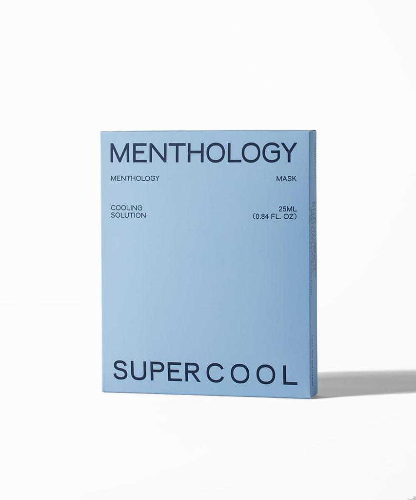 Menthology Super Cool Mask a soothing sheet face pack for and reducing redness and For sensitive Korean cosmetics with natural aloe and Hypoallergenic