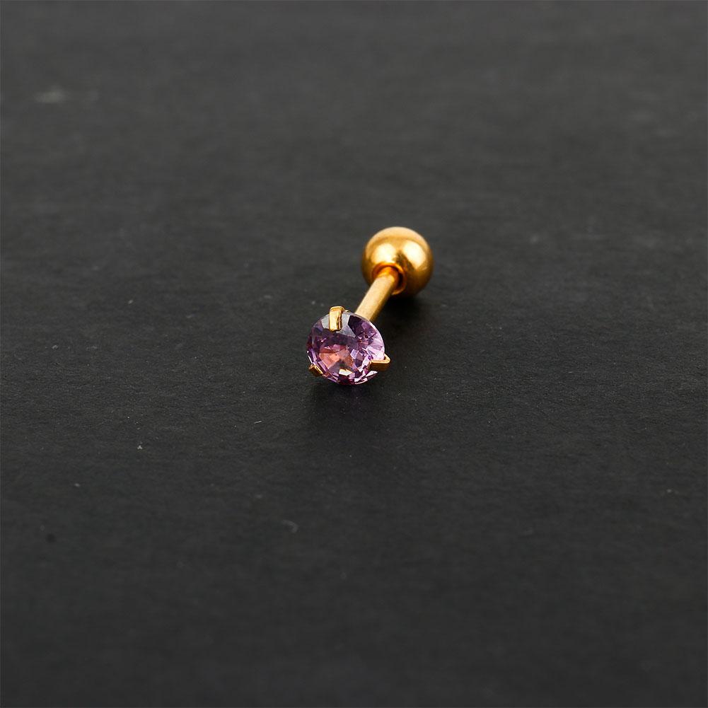 9 Farben Mode CZ 3 Prong Tragus Knorpel Edelstahl Ohrstecker Kristall Zirkon Ohrringe Piercing Schmuck