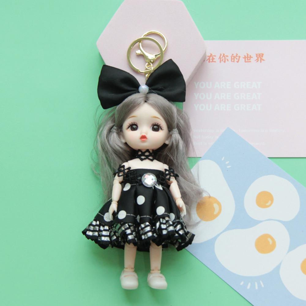 Cartoon Hanging Backpack Ornament 13 Movable Joints Hanging Decor Cute Bag Keyring  Schoolbag