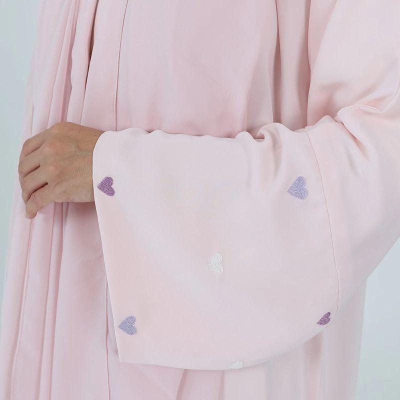 

New Arrival Fashion Heart Embroider Cardigan Robe Dress Love Embroidered Cardigan Dres Pink S