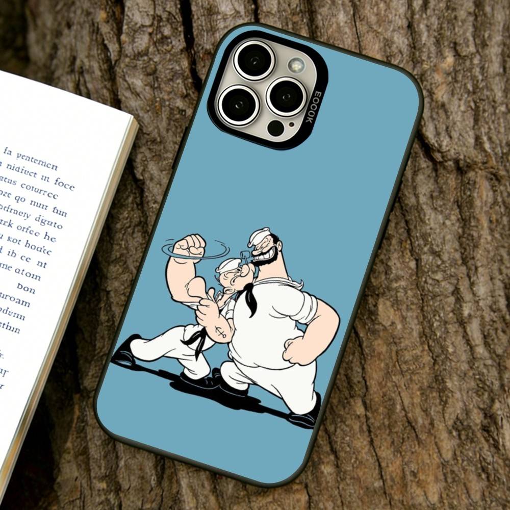 Cartoon Sailor Phone Case For iPhone 17,16,15,14,13,12,11 Plus,Pro Max,XS,Colored Silver Plated Inside Cover