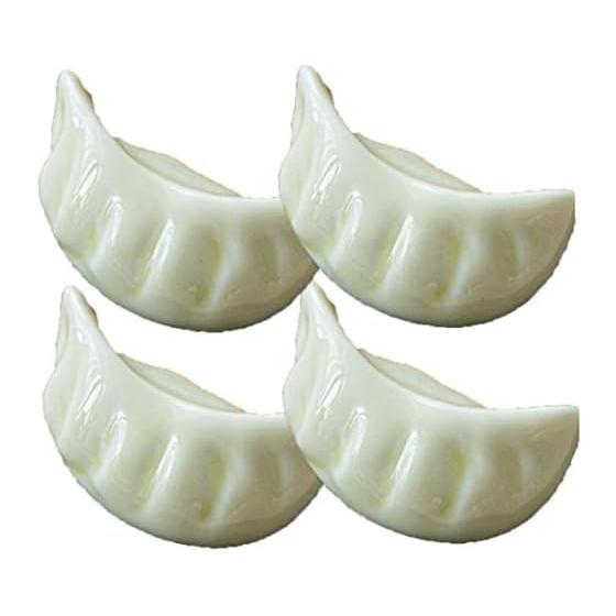 Chopstick Rest Dumpling Gyoza Funny Tableware Ceramic White 4 pcs 4.7x2x2.5cm