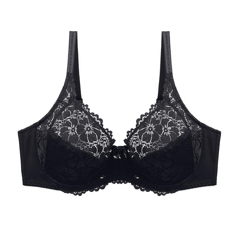 New Amazon Women's Sexy Plus Size Bra Lace Gather Comfort Bra Plus Size Underwear