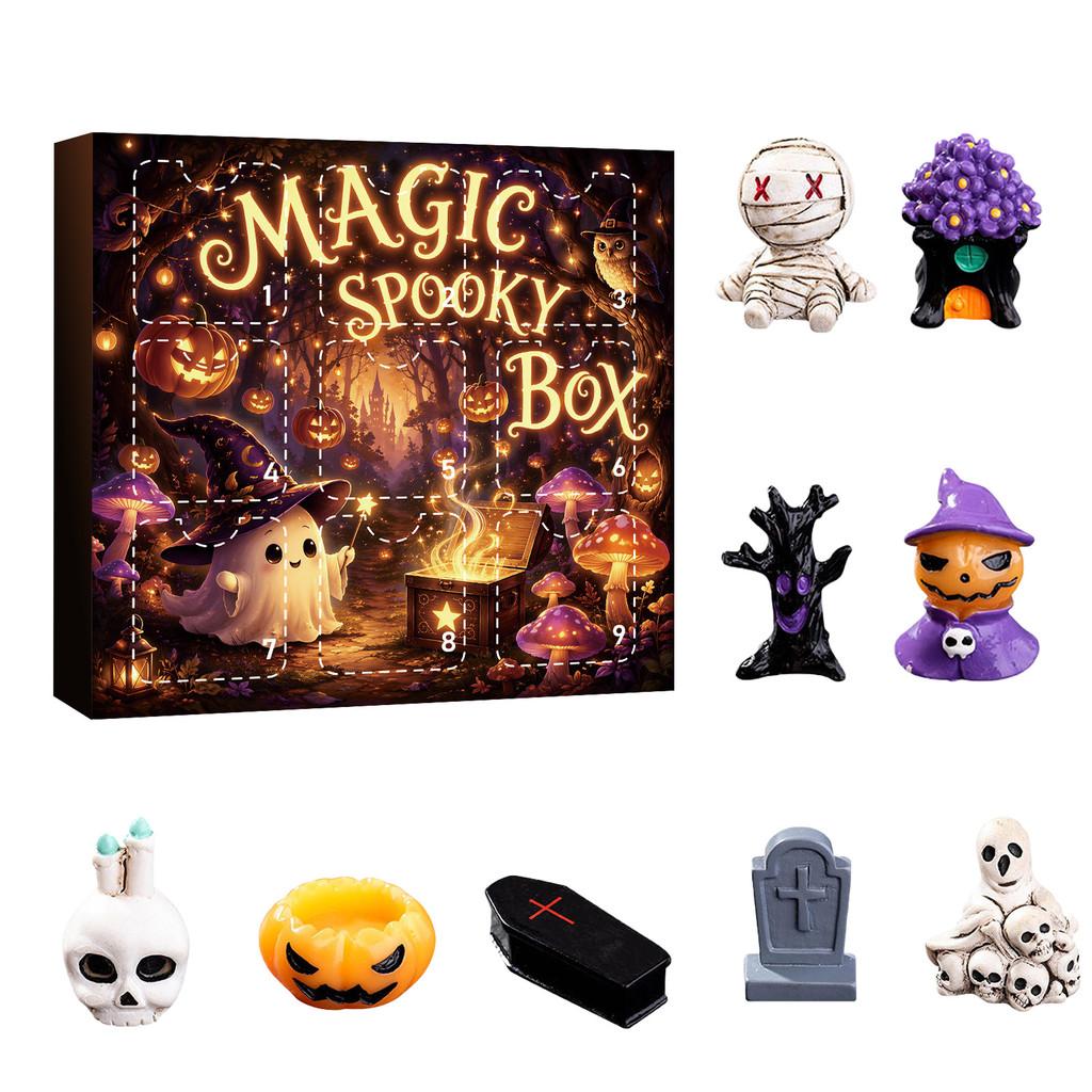 Halloween Skeleton Ghost Pumpkin Resin Figurines Set For Party Decor And Gift Giving