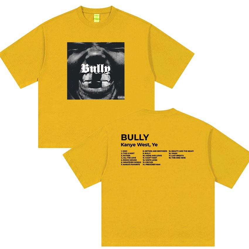 Rapper Kanye West Ye Bully Album 2026 Graphic Tshirt UNISEXs Hip Hop Vintage Y2K Short Sleeve Tshirts Cotton Tops Streetwear M