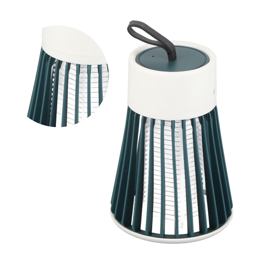 Elektrisches Fliegenvernichtungslicht ABS USB Wiederaufladbare Fliegenfallenlampe für Innen Außen Grün