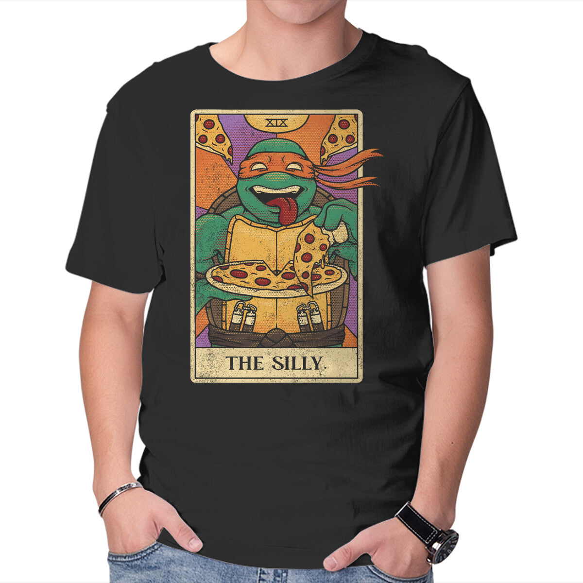 Unisex Crew Neck T-Shirt The Silly Graphic Short Sleeve Casual Tee M