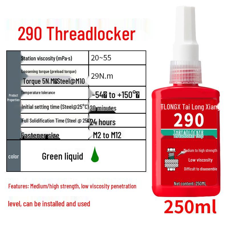 243 Screw Glue: Medium-High Strength Threadlocker and High Temp Resistant Sealant