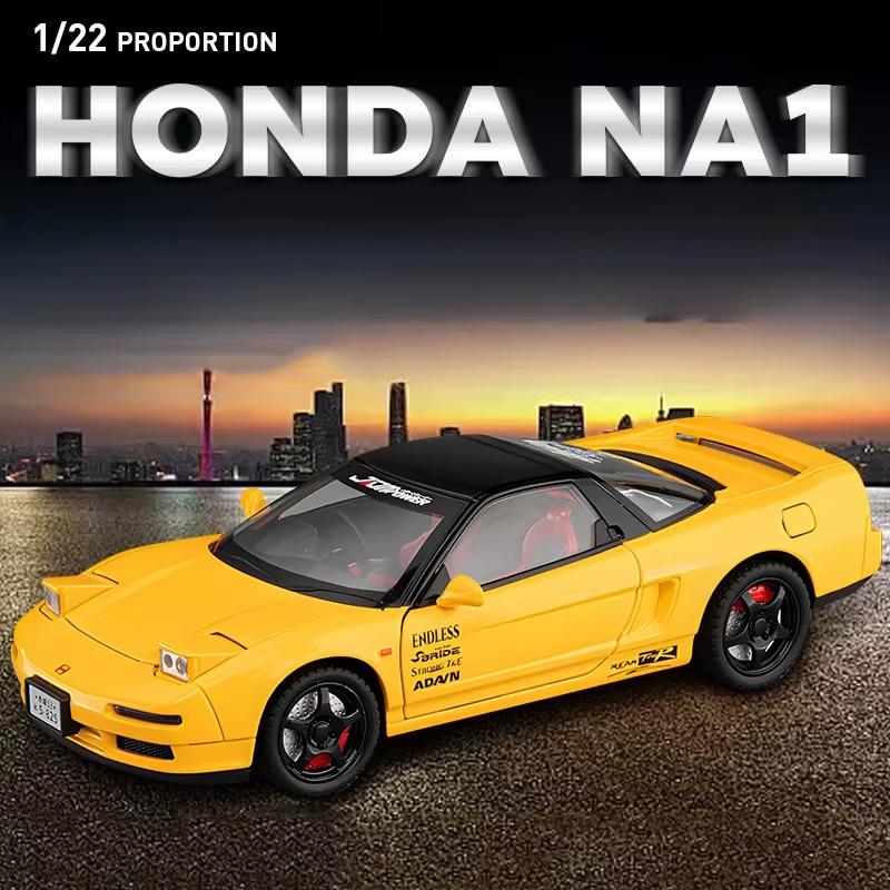 

Новый 1:24 1990 Honda NSX NA1 Coupe литой мини-автомобиль из металла масштабная модель автомобиля со звуком и светом коллекция украшений детская игрушечная машинка подарок для мальчиков жёлтый