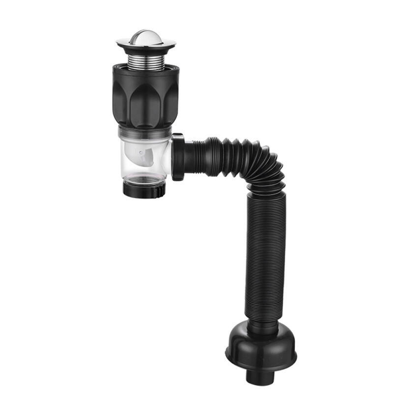 Odor-blocking drain/sewer trap straight type Odor-blocking drain trap, straight white