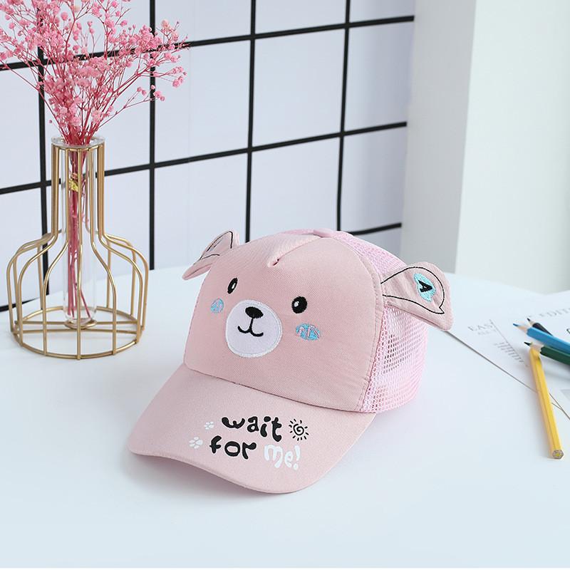 Summer Girls Cartoon Animal Mesh Baseball Cap With Sunblock And Ventilation For Outdoor Activities