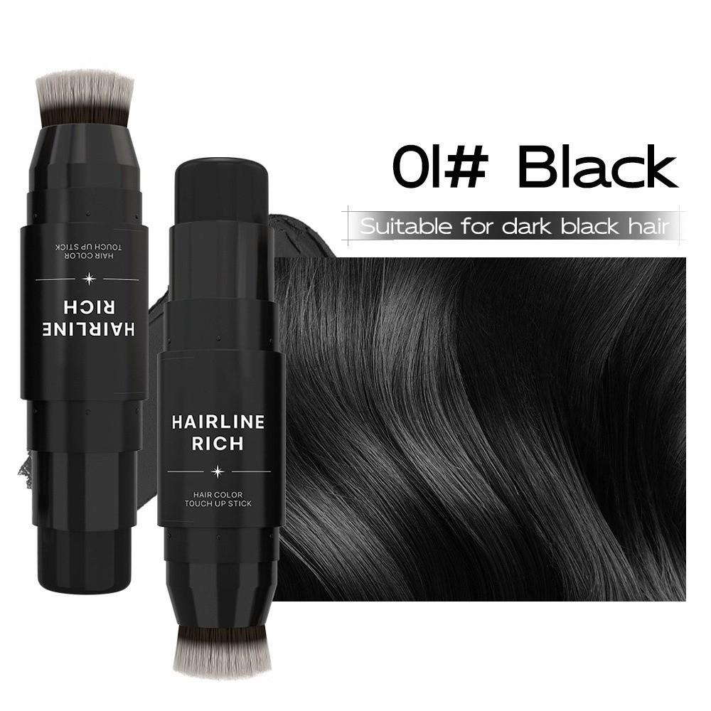 2 In 1 Hairline Concealer Pen Waterproof Temporary Hair Color Pen  for Coverage Hair Roots