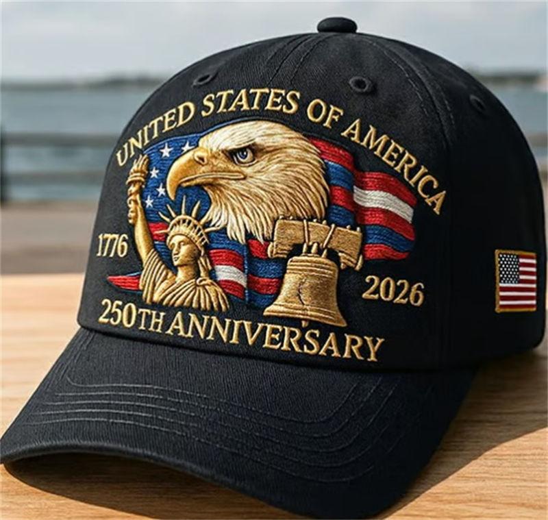 Eagle United States 250th Anniversary Hat Adjustable Printed Baseball Cap Outdoor Casual Hats Gifts GZW