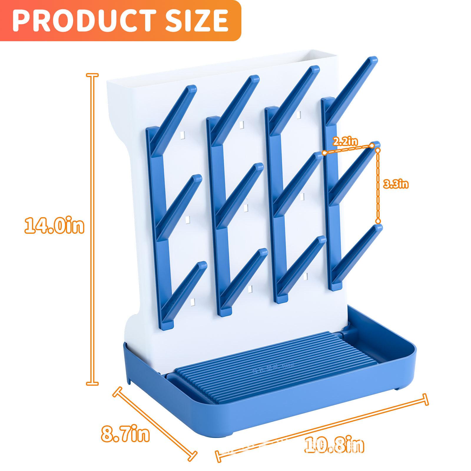 Baby Bottle Drying Rack Vertical Bottle Dryer Rack Holder Organizer Space Saving Standing Drying Racks for Baby Bottles and Cup