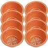 8Pcs Simple Design Solid Color Plastic Flower Pots for Balcony Windowsill Garden Use Easy Clean Smooth Surface Nursery Plant