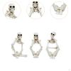 3x Skeleton Thinker Figurine, Skeletons Statue, Decorative Sturdy Halloween Decor Pose