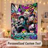 Custom Personalized Tapestry,My Hero Academia Print Custom Name Text Wall Art Hanging for Bedroom