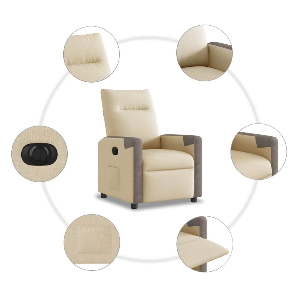 Relax Chair Electric Cream Fabric