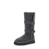 Wool~ 5cm Thick-soled Two-wear Snow Boots Women's Winter Velvet Thickened Fluffy Flanged Medium Boots Non-slip Northeast Cotton Boots