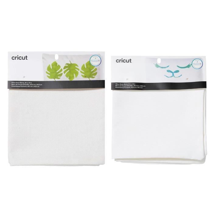Housses de coussin personnalisables - CRICUT - Blanc + Crème - 45,5 x 45,5 cm
