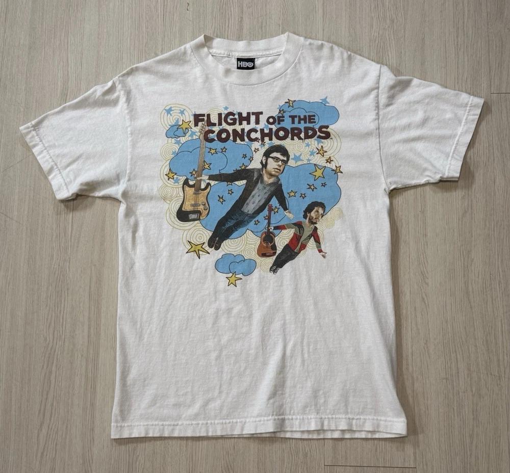 Flight Of The Conchords 2009 Promo Shirt White Cotton Cl611 S