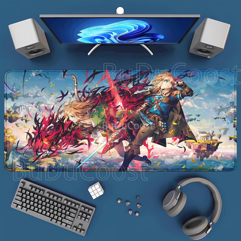Link Mouse Pad Pc Gamer Anime Zelda Mousepad Cabinet Keyboard Carpet Antislip Computer Gaming offices HD Printing XXL Desk Mat