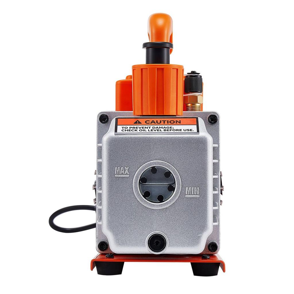 115 L/min AC Vacuum Pump and Gauge Set, Single Stage, Rotary Vane HVAC Air Vacuum Pump, A/C Refrigerant Manifold Gauge Kit, with Leak Detector, Carry