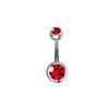 Glamorous Stainless Steel Belly Rings with Rhinestones for a Dazzling Summer Look
